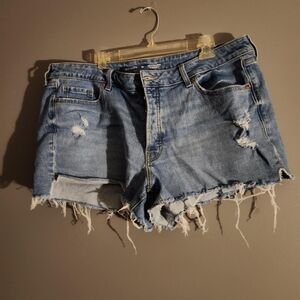 Old Navy Light Blue Distressed Denim Cutoff Shorts